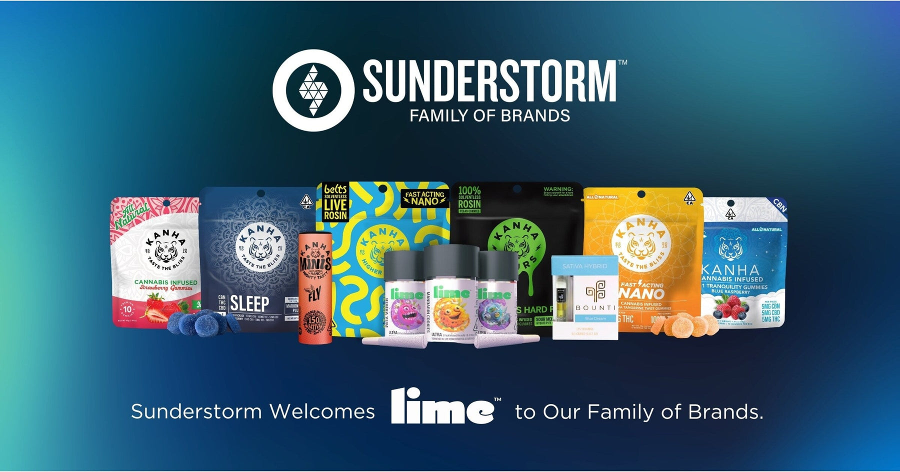 Sunderstorm Acquires Lime to Expand House of Brands Into Pre-Rolls