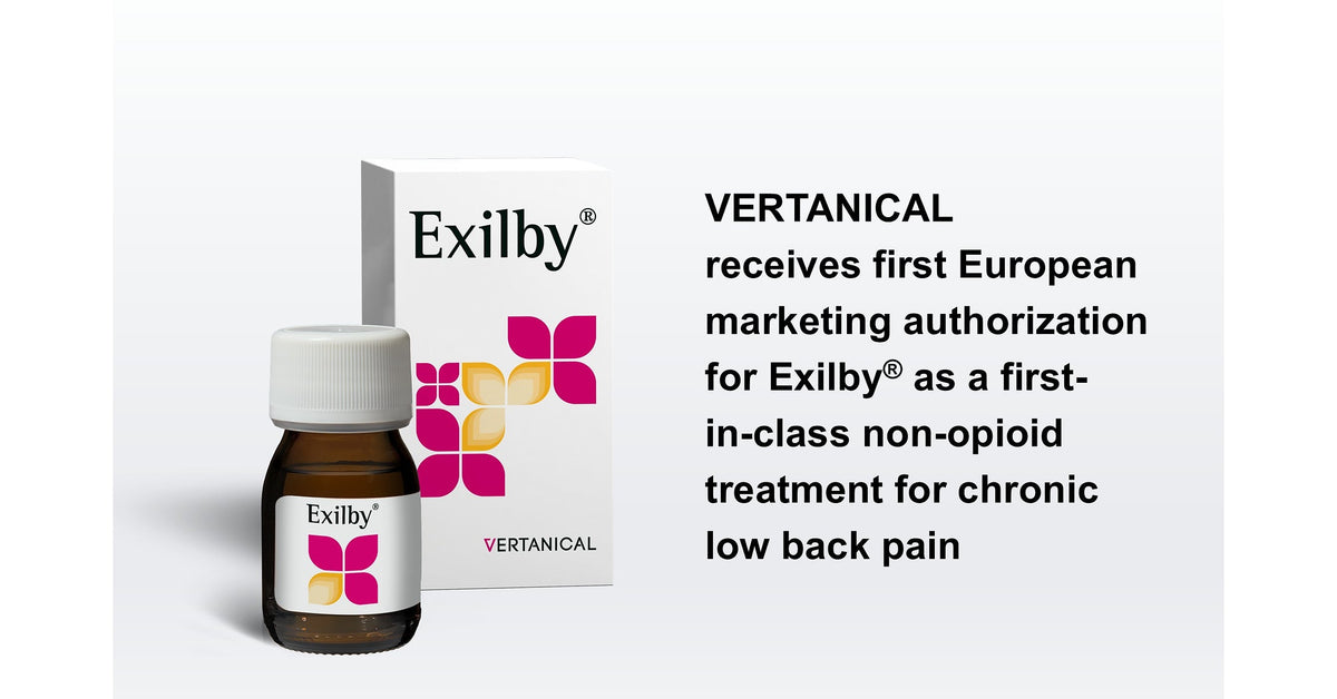 VERTANICAL Receives First European Marketing Authorization for Exilby® as a First-in-Class Non-Opioid Treatment for Chronic Low Back Pain - Pivotal U.S. Phase 3 trial underway
